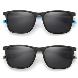 Missfive 2 Pack Upgraded Unbreakable Reading Sunglasses for Men Women, Sports Style UV400 Protection Dark Reading Glasses, Tinted Sun Readers Ourdoor TR90 Frame Spring Hinge, +1.75 (Not Bifocal)