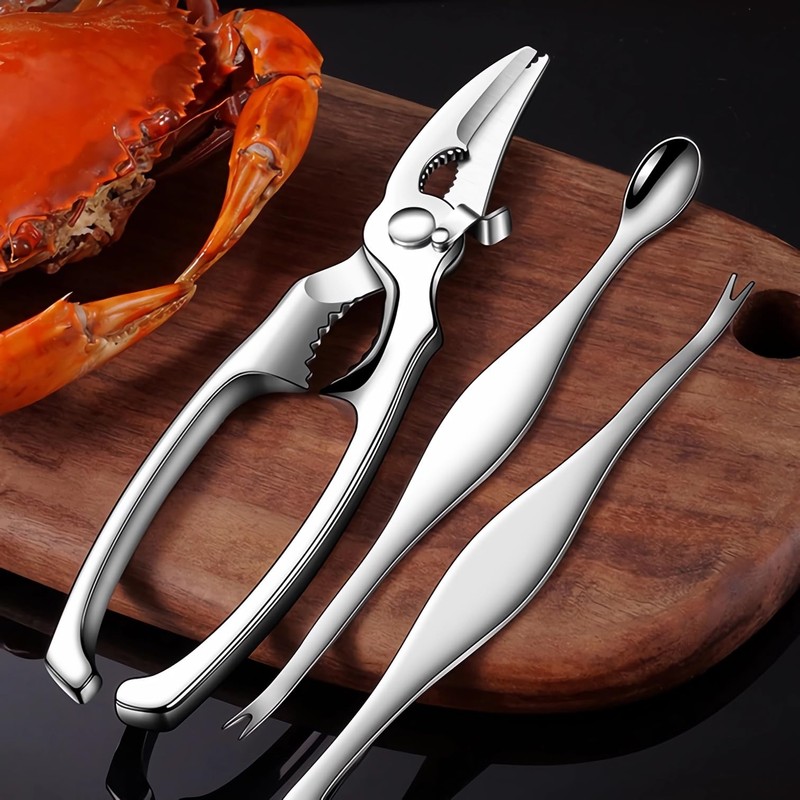 ACCUFINE Crab Crackers and Tools in Case Stainless Steel Set