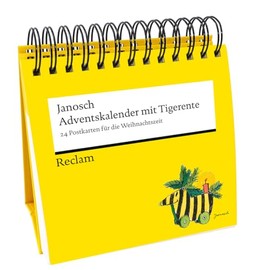Adventskalender mit Tigerente. 24 Postkarten für die Weihnachtszeit: Hochwertiger Spiralaufsteller von Janosch | Mit 24 heraustrennbaren Postkarten | ... Gedichten und Janoschs Tigerente