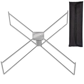 Lineslife Fire Pit Stand for Solo Stove Bonfire Ranger and Other 15-20" Outdoor Firepits, Stainless Steel Firepit Stand, Fire Pit Accessories for Outside Patio Camping Backyard, Silver Fireplace Tools