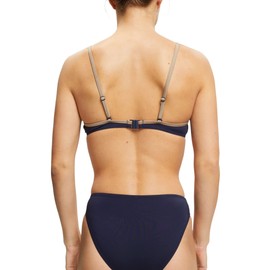 ESPRIT Women's Tayrona Beach RCS Pad.Plunge Bikini Top, Navy, 36/70A