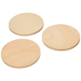 Baker Ross EK613 Quality Wooden Coasters for Children to Paint, Decorate & Personalise as Gifts - Pack of 10, 85mm