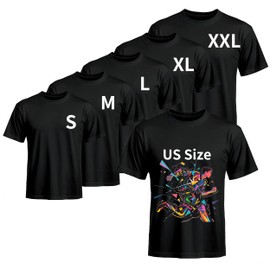 Joyclub 5 PCS Unisex Sublimation Blanks Bulk Polyester T Shirts for Sublimation Black Crew Neck Short Sleeve Wholesale for Adults DIY Gifts
