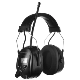 PROTEAR Digital AM FM Radio Headphones, 30dB SNR Noise Reduction Hearing Protection for Adult, Comfortable Work Safety Earmuff for Lawn Mowing, Construction, Chainsaw, Woodworking(Black)