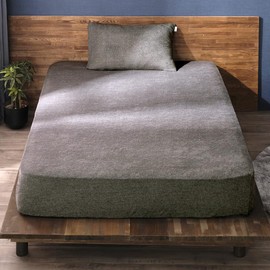 Iris Ohyama BXS-TCS-D Soft Towel Fitted Sheet, Double Size, Cool in Summer and Warm in Winter, For All Seasons, Highly Absorbent, Gentle Texture, Synthetic Pile Fabric, Durable with Minimal Pilling, Prevents Shrinking and Deformation of the Fabric, Machi