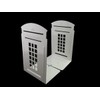 1 Pair Nostalgic London Telephone Booth Bookends British Style Metal
