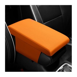 JNNJ Car Armrest Cushion, Car Center Console Pad, Memory Foam Armrest Box, Universal Car Armrest Seat Box Cover Protector, Waterproof Auto Arm Rest Protector Cover Fit for Most Vehicles, Truck(Orange)