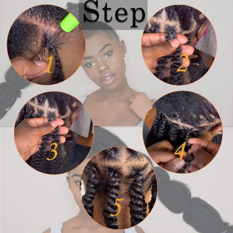 kossys 8 Paquetes De Extensiones De Cabello Afro Trenzado Elástico