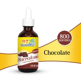 EZ-Sweetz Flavored Sucralose Drops | Chocolate Flavor | 2.0 oz. Bottle (800 Servings), 2-Pack