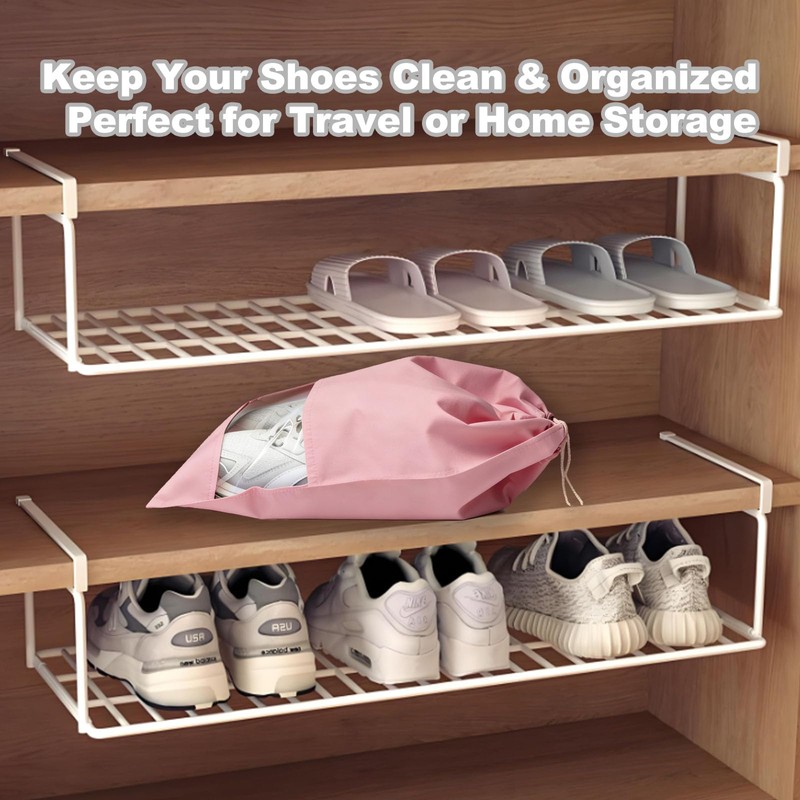 MEOTAKILE 20 Pack Shoe Bags for Travel, 17" x 12.6"