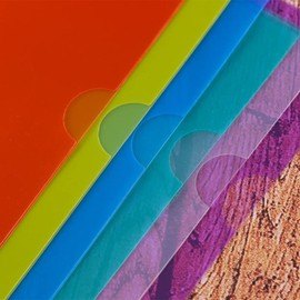 20 Pack Clear Folders Plastic Project Pockets, Letter Size, 12.2 x 8.7 inches, Plastic Folders for School and Office Supplies - Transparent