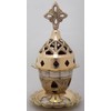 Greek Christian Orthodox Bronze Table Oil Lamp - 9353b