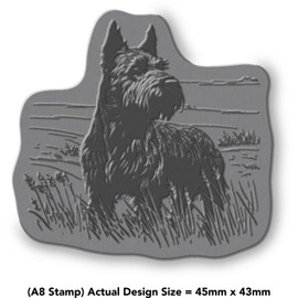 'Scottish Terrier' Rubber Stamp - Unmounted Design for Crafting & Scrapbooking, A8 (RS00051326)