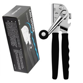 Commercial Can Opener DENENTT Professional Manual Can Opener Heavy Duty - Ergonomic Extended Handles & Smooth Edge Design, Effortless Handheld Tool for Large Cans, Kitchens, Seniors