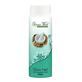 Glamour World Ayurvedic Glow Hair Anti-Dandruff Pack|Controls dandruff, itchiness and other scalp related problems |Enriched with Methi, Heena, Neem, Orange peel,