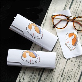 [Gietiol] Takashi Natsume Nyanko Sensei Surroundings Glasses Case Eyeglass Cloth Gift Nyanko Sensei Cosplay Accessories Storage Multi-Purpose Lightweight Compact Glasses Case Men Women Simple