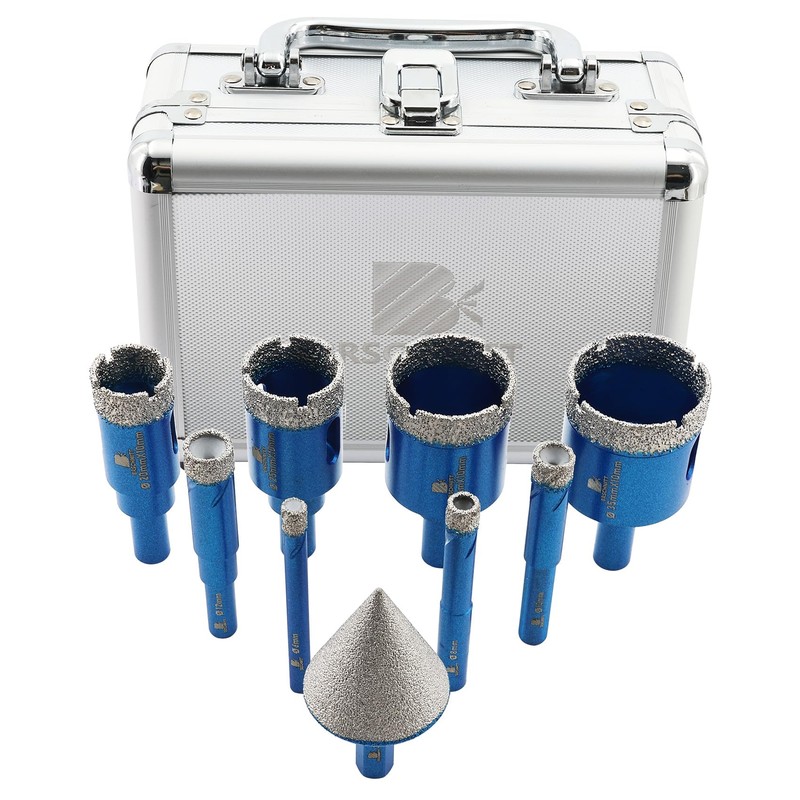 Dry Diamond Core Drill Bit Set,BRSCHNITT Diamond Tile Hole Saw