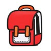 Kawaii Backpack Cute Cartoon 3D Jump Style 2D Drawing from