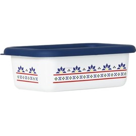 Fuji Hollow Mesa Shallow Shape Square Container, Large, Navy