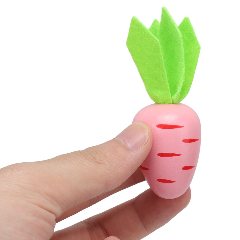 Toddler Radish Matching Car Toy Baby Safe Infant Robust Wooden