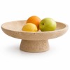 Natural Travertine Fruit Bowl for Kitchen Counter 10.2"