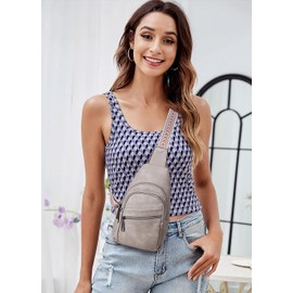 Mroede Sling Bag Crossbody Bags for Women Small Cross Body Bag Fanny Packs Chest Sling Purse for Daily Travel Leisure Sport