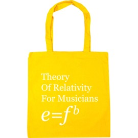 Hippowarehouse Theory Of Relativity For Musicians Tote Shopping Gym Beach Bag 42cm x38cm, 10 litres