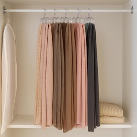 Efficient Closet Organizer: 5-Hole Snag-Free Scarf Hanger - Durable Plastic Storage Solution for Scarves, Belts, Jewelry, and More