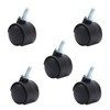 MroMax 1.15 Inch Swivel Caster Wheels 360 Degree Threaded Stem
