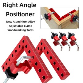 HMBLAW 2 Pack 4.7"/5.5"/6.2" Positioning Clamping Squares, R 90 Degree Corner Clamp Clamping Squares, Corner Clamps Woodworking Tool, for Pictures Frames Cabinets Boxes,4.7 * 4.7 In