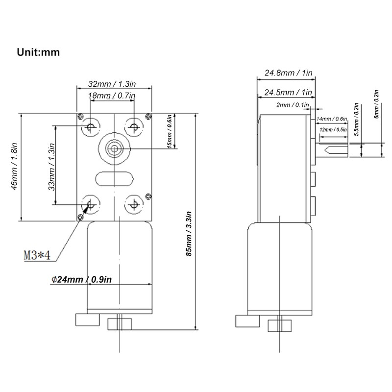 Gear Motor Worm Gear Speed Reducer Hgh Torsion with Encoder
