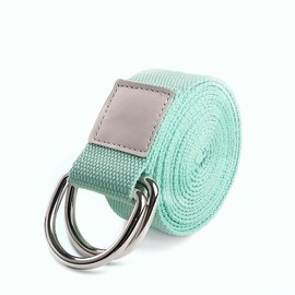 XINYUICEAN Yoga Strap Belt,Cotton Yoga Strap with Adjustable D-Ring Buckle,Yoga Belt for Stretching Yoga Exercise, Stretch Band for Pilates Workouts Yoga Fitness Improves Sitting (Green)
