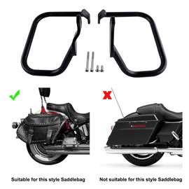 TCMT Rear Saddlebag Guard Rail Crash Bar Fits For Harley HD Softail Heritage Softail Classic FLSTC 2000-2017 Night Train Softail Standard Springer Softail 2000-2005