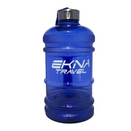 EKNA Bottle | 2.2 Liter | Wasserflasche | Trinkflasche | Wasser Gallone | Ideal für den täglichen Wasserbedarf | Für den Alltag, Fitness oder Reisen | BPA Frei | Mit Füllstandsanzeige (Blau)