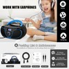 LONPOO Stereo CD Boombox Portable Bluetooth Digital Tuner FM Radio