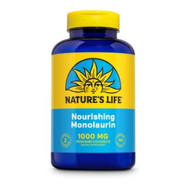 Nature's Life Nature's Life Monolaurin Capsules, 1000 mg | Vegetarian | Support for Healthy Immune Function & Digestion | Derived from Raw Coconuts | Optimal Wellness Benefits | 180 ct