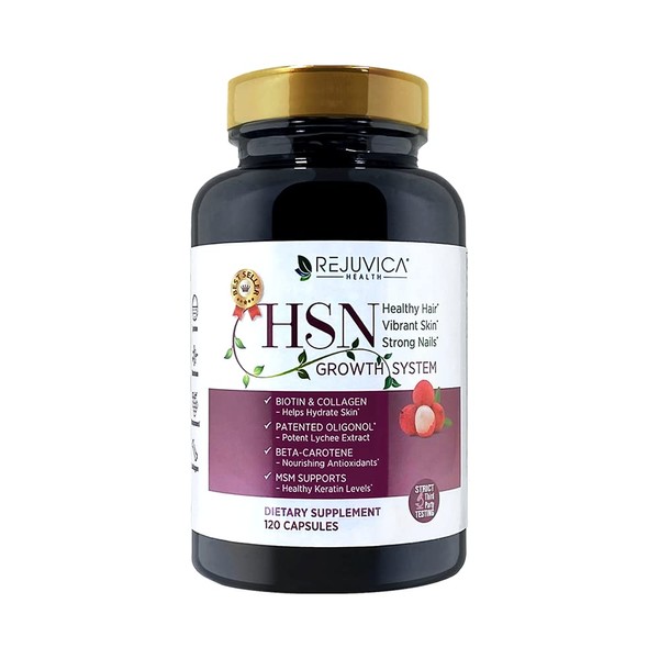 Hair Skin and Nails Vitamins - HSN System - Supports Healthy Hair, Skin & Nails - Advanced Encapsulated Remedy - Formulated with Oligonol, Biotin, Collagen, MSM, Hyaluronic Acid & More