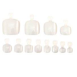Baluue 600pcs Artificial Toenail Tips Full Cover Nail Art Toe Decoration Diy Pedicure Nail Art Supplies Material for Nail Salons and Home Use