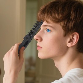 Folding Pocket Comb - Foldable Styling Comb | Oil Head Barber Styling Tool Clipper for Hair, Beards Mustaches, Everyday Grooming