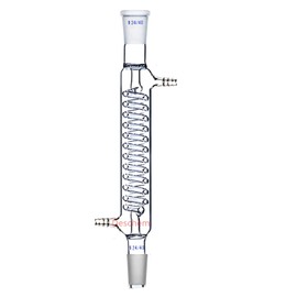 Deschem Graham Condenser,24/40,Jacket 200mm,Coil Glass Condenser,Laboratory Glassware