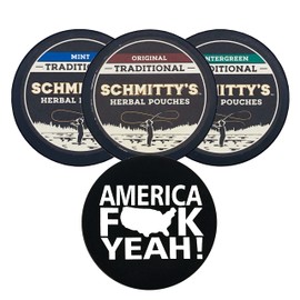 DC Crafts Nation DC Crafts Nation Skin Can Cover America with 3 Cans Schmitty's Herbal Snuff Variety Pouches