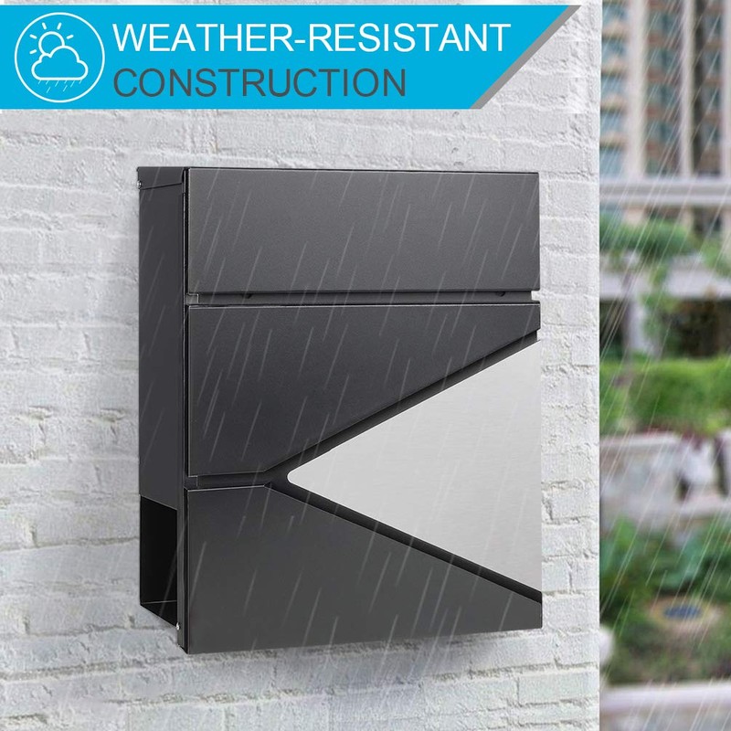 Lockable Mailboxes with Keys,Outdoor Wall Mounted Mail Box with Large