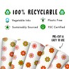 Birthday Wrapping Paper For Women - Retro Flowers - 6