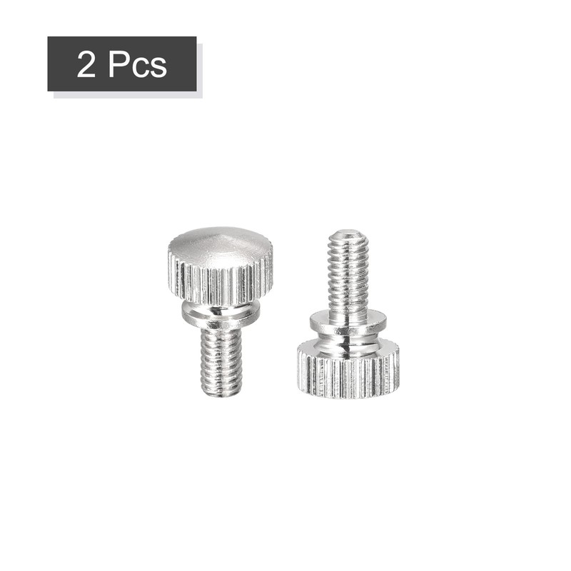 sourcing map Knurled Screws M4 x 8 mm Brass Shoulder