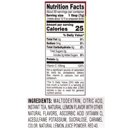4C Light Powdered Drink Mix Cannisters, Light Half & Half, 22 Quarts, Family Sized Cannister, Low Calorie, Thirst Quenching Flavors (Light Half & Half, 13.9 Ounce (Pack of 2))