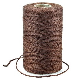 G2PLUS 100 m Dark Brown Jute Cord, 2 mm Jute Cord for Garden, 3-Layer Craft Cord for Crafts, Jute Decorative Cord for DIY Arts and Crafts Gardening