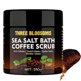 Exfoliante corporal de café | 12.28 oz anti celulitis, antienvejecimiento, elimina ojeras, arrugas | Spa-at-Home | contiene semillas de café, sal mari