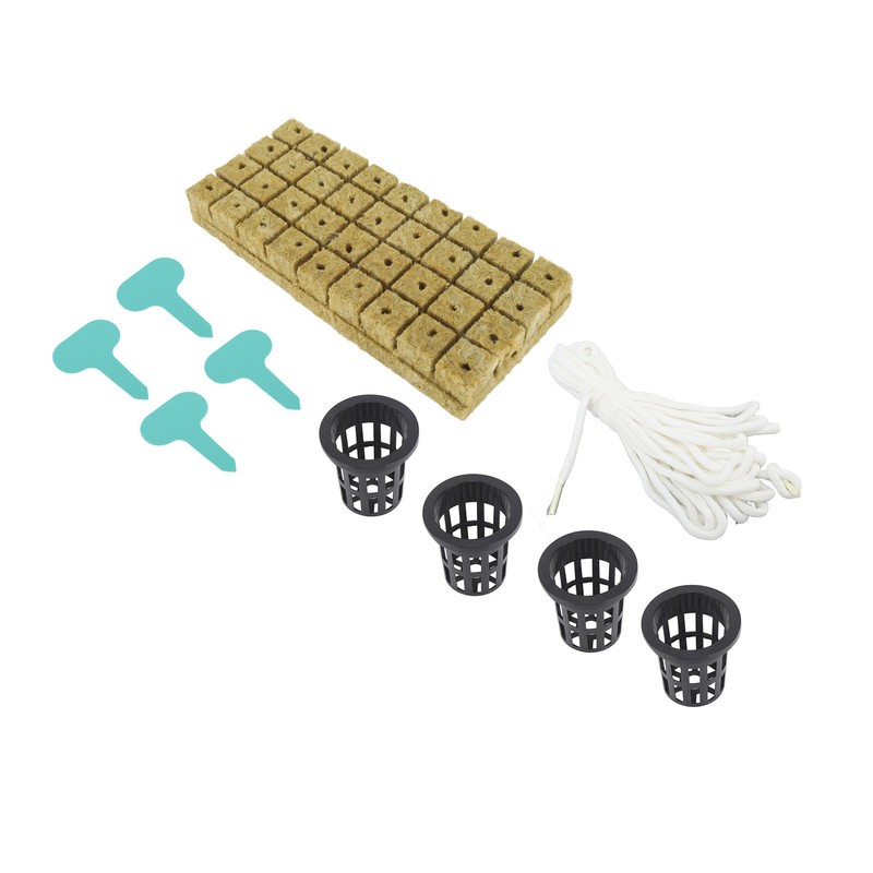 72 Set 1 Inch Rockwool Cubes with 2 Inch Net
