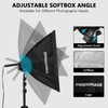 PIOENIMAGE Softbox Photography Lighting Kit, Soft Box Lighting Set with