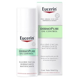 Eucerin Fluido Facial Hidratante Matificante para piel grasa, 50 ml
